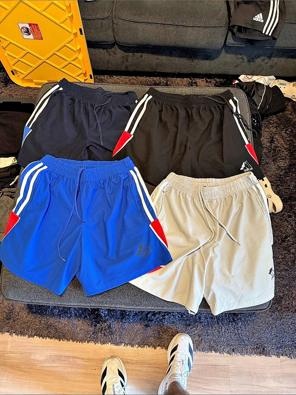 adidas Athletic Shorts 4-Piece Set in Blue & Black
